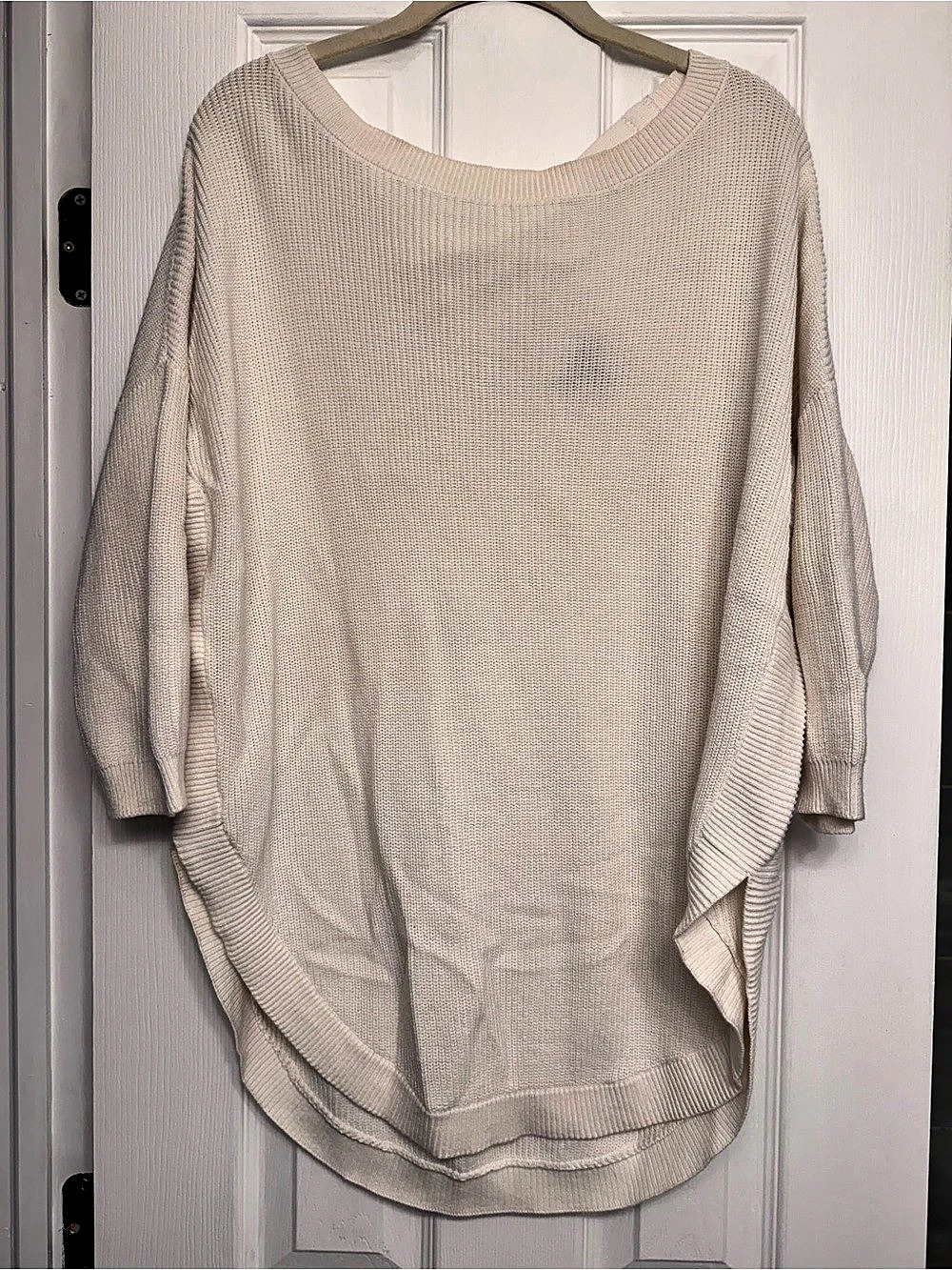 Criss Cross Tunic Sweater white 🤍